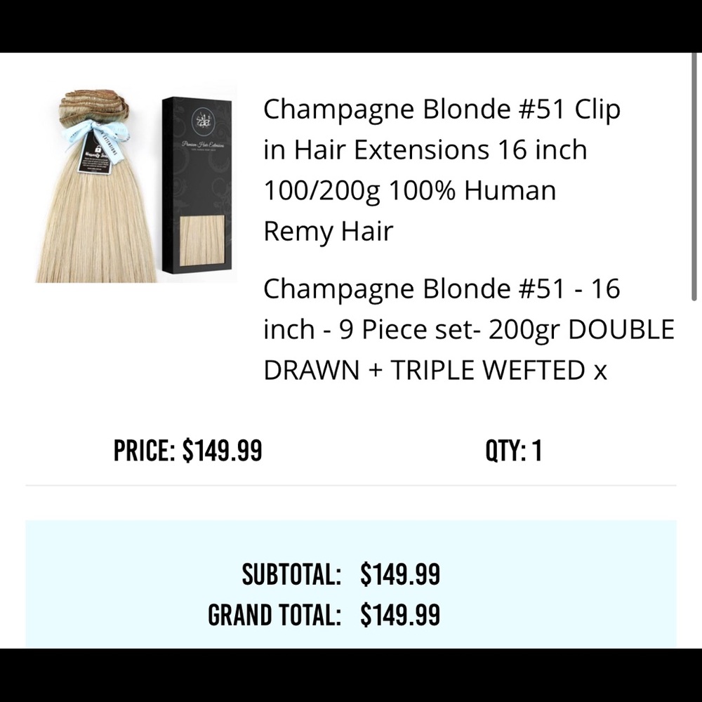 Clip In Blonde Hair Extensions